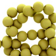 Acrylic beads 4mm Matt Olive green